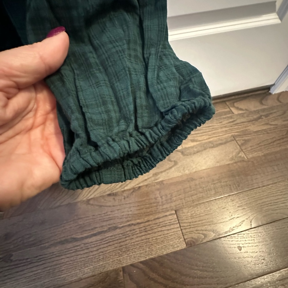 Madewell Plaid Square-Neck Peasant Top - Picture 5 of 6